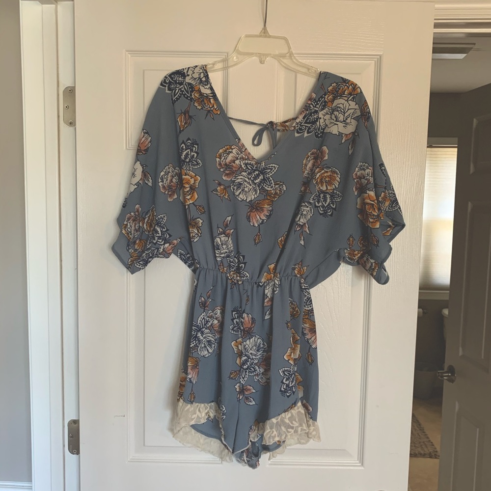Open back flowy romper